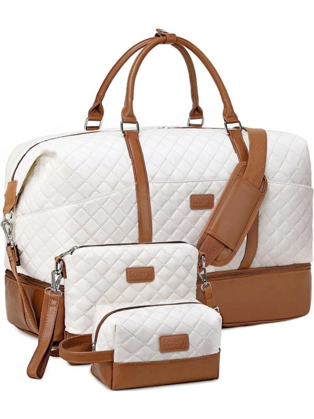 Spacious Weekender Duffel Bag for Women | Travel Carry-On with Shoe & Toiletry